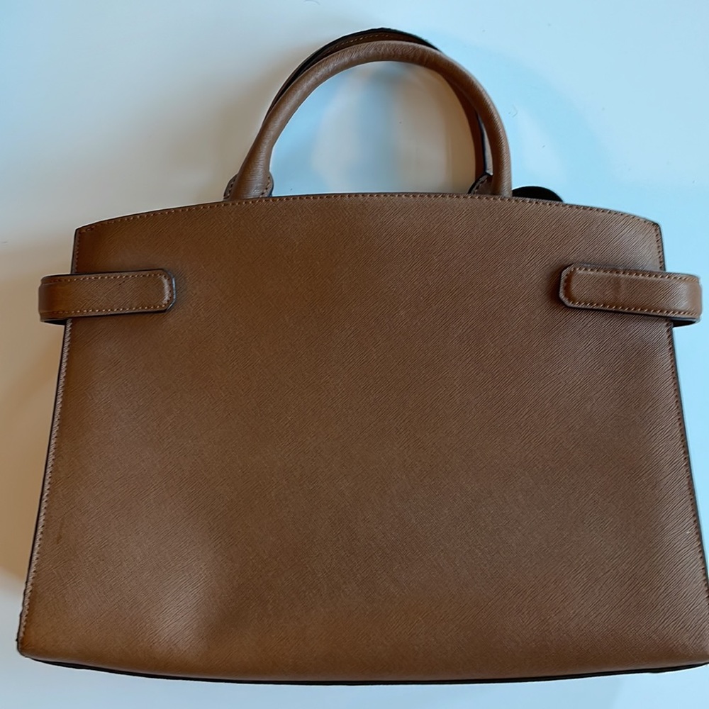 Michael Kors cognac structured satchel purse - Picture 3 of 9